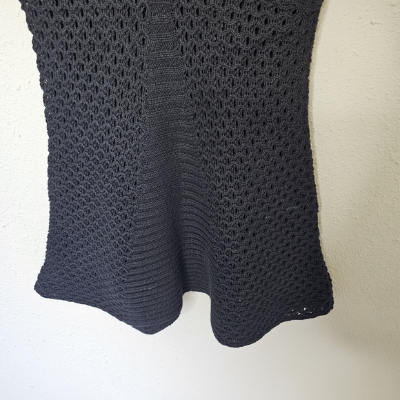 Calvin Klein Jeans Black Crochet Knit Swimsuit Cover Size S Small - Picture 9 of 11